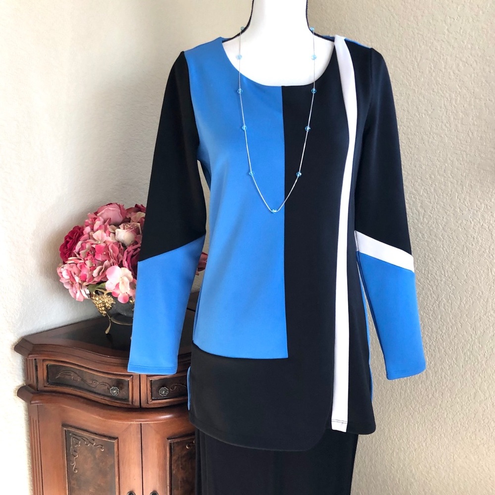 Worthington Color Block Tunic Top - image 1